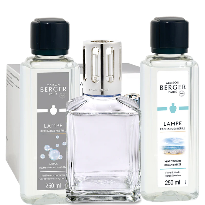 Maison Berger Essential Square Lamp Gift Set with Air Pur So Neutral + Ocean Breeze 313398 Capital Vacuum Raleigh Cary NC