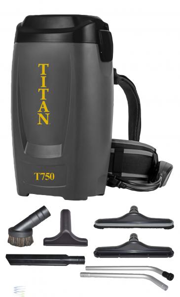 xTitan Commerical Backpack Vacuum T750 with Attachments 17-4230-05 Capital Vacuum Raleigh Cary NC