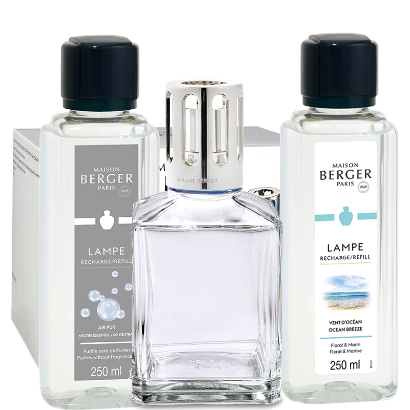 Maison Berger Essential Square Lamp Gift Set with Air Pur So