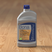 Bona hardwood floor refresher bottle on a wooden floor