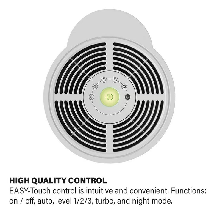 Ideal Air Purifier AP30/40 with control panel on a white background. Ideal Air Purifier AP40 Air Cleaner Capital Vacuum Raleigh Cary NC