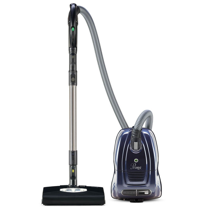 Riccar Prima canister vacuum cleaner with compact nozzle. Capital Vacuum Raleigh Cary NC