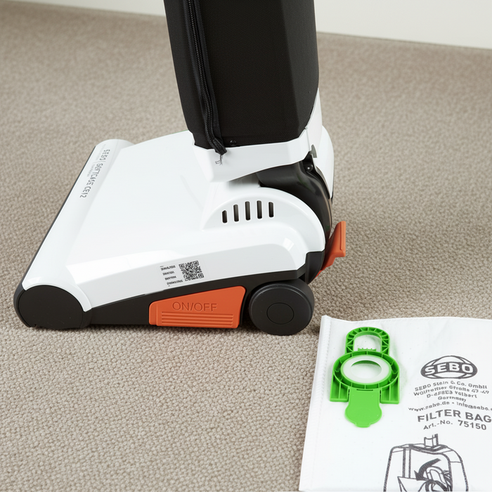 Sebo CE12 Lightweight Upright Vacuum 94251AM White