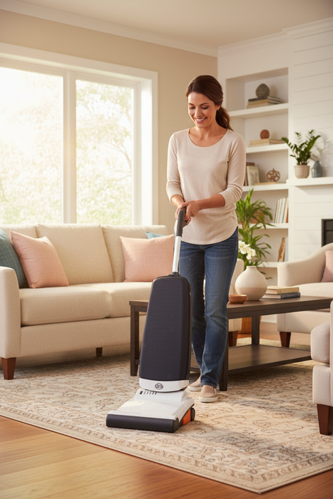 Sebo CE12 Lightweight Upright Vacuum 94251AM White