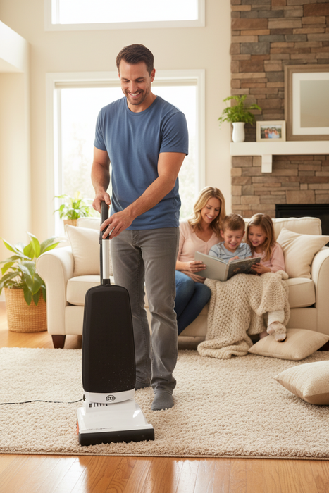 Sebo CE12 Lightweight Upright Vacuum 94251AM White