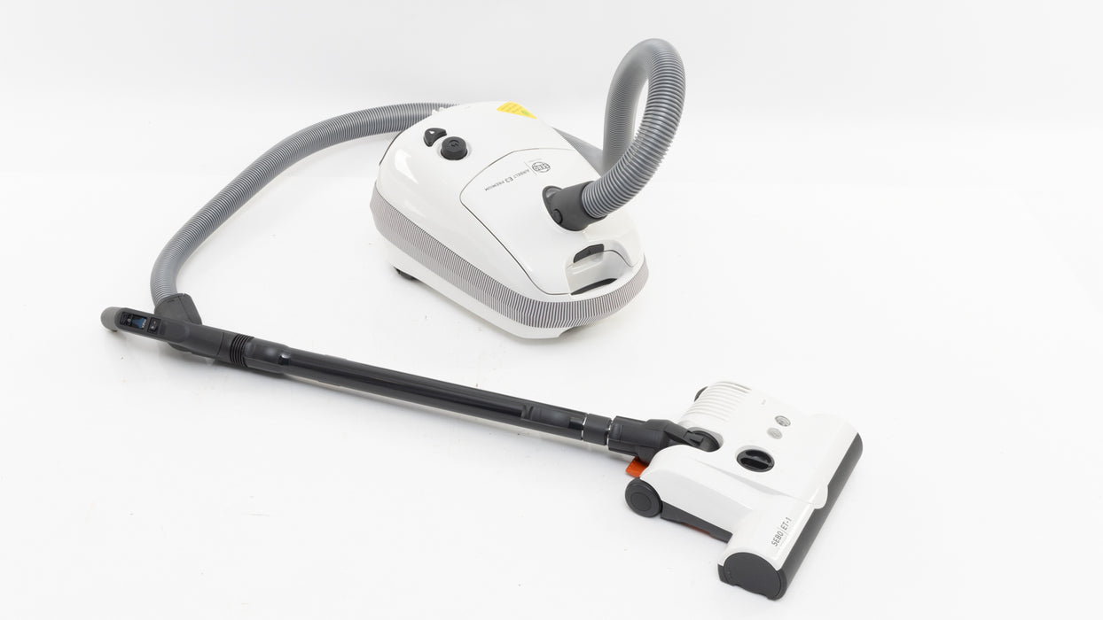 Sebo Airbelt E3 Premium White Canister Vacuum 91646AM Capital Vacuum Raleigh Cary NC