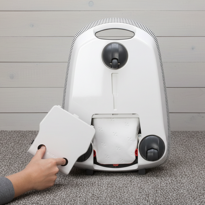 Sebo Airbelt E3 Premium White Canister Vacuum 91646AM Capital Vacuum Raleigh Cary NC