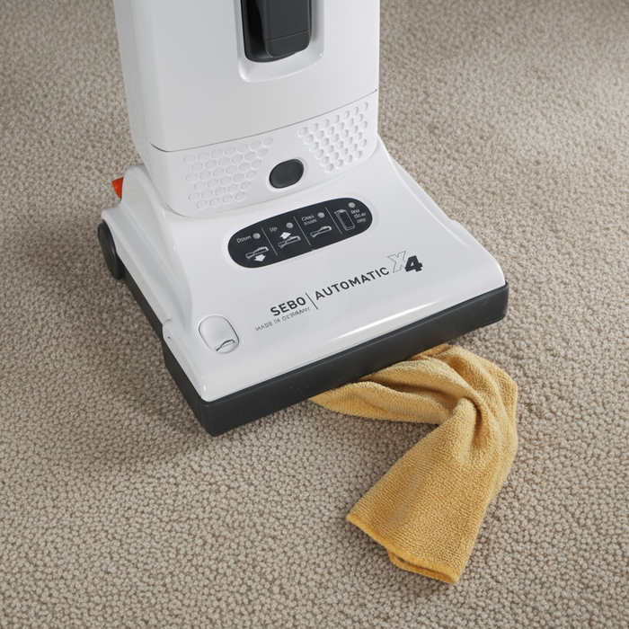 Sebo X4 Upright Vacuum 9570AM White Capital Vacuum Raleigh Cary NC