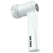 White sonic cleaning brush with bristle head on a white background
