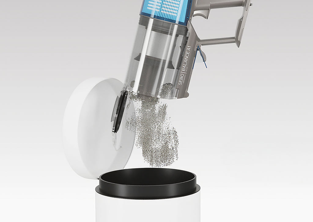 Sebo Balance A1 Cordless Vacuum 95010AM Gray Capital Vacuum Raleigh Cary NC