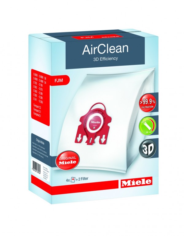 Miele Vacuum Bags FJM AirClean 3D Efficiency FilterBags™ Type FJM dustbags, standard filter, pre-motor